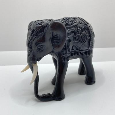 LOT 169: Vintage Asian Collection - "The Japanese Ferry" by Paul M. Lenoir, PINX Artwork, Carved Elephant Figurine, Inlay Wood...