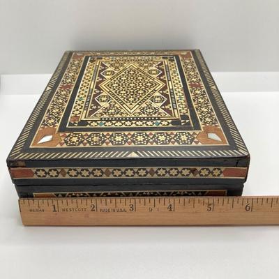 LOT 169: Vintage Asian Collection - "The Japanese Ferry" by Paul M. Lenoir, PINX Artwork, Carved Elephant Figurine, Inlay Wood...