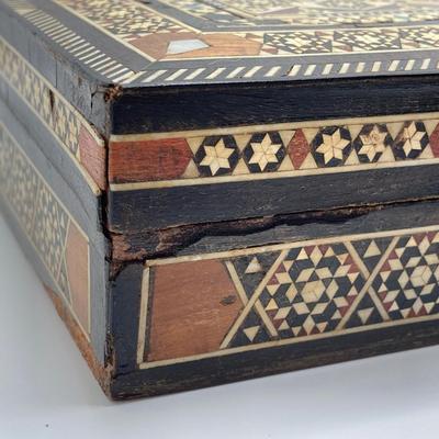 LOT 169: Vintage Asian Collection - "The Japanese Ferry" by Paul M. Lenoir, PINX Artwork, Carved Elephant Figurine, Inlay Wood...