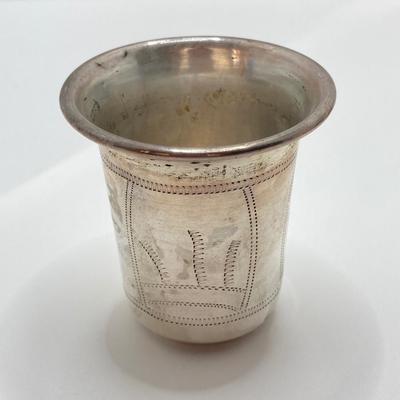LOT 170: Set of Six Sterling Silver Star of David LG Leo Gersting Old Kiddush Cups- TW 81.61g