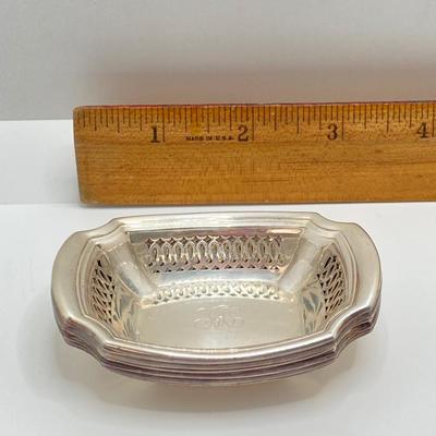 LOT 171: Set of Six Monogrammed Gorham Sterling Miniature Baskets - TW 110.61g