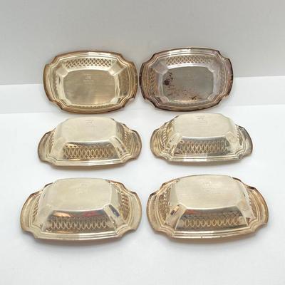LOT 171: Set of Six Monogrammed Gorham Sterling Miniature Baskets - TW 110.61g