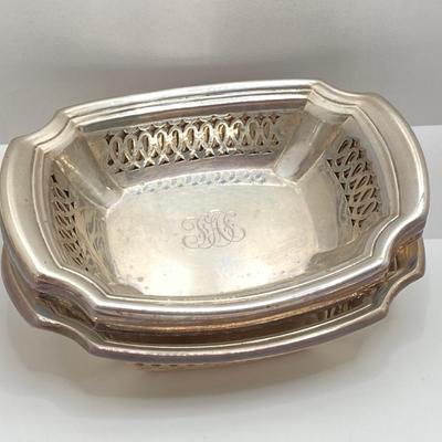 LOT 171: Set of Six Monogrammed Gorham Sterling Miniature Baskets - TW 110.61g