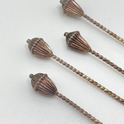 LOT 175: Vintage Silver / Non-Magnetic Entertaining Collection - TW 11.64g Napkin Holder, (Ornate Twisted Toothpicks and Shot Glasses)...