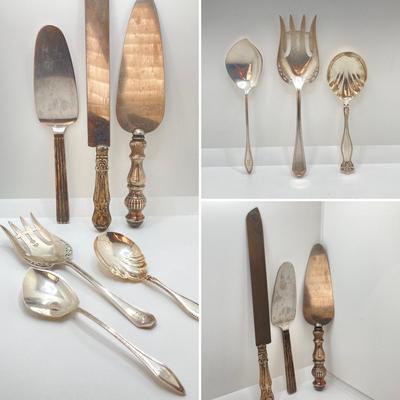 LOT 178: Vintage Sterling Serving Flatware - TW 115.67g