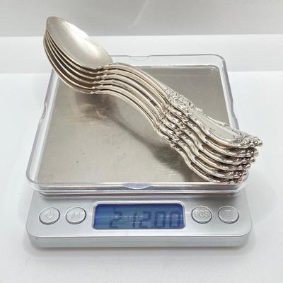 LOT 179: Vintage Reed and Barton Sterling "Burgundy" Flatware Set - TW 4269.89g