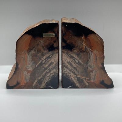 LOT 181: Gorgeous Arizona Petrified Wood Book Ends