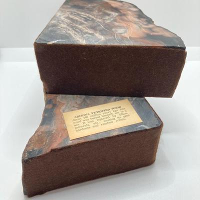 LOT 181: Gorgeous Arizona Petrified Wood Book Ends