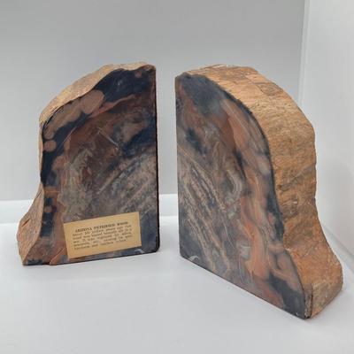 LOT 181: Gorgeous Arizona Petrified Wood Book Ends