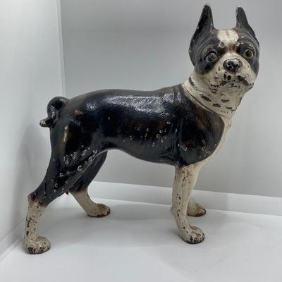 LOT 182: Vintage / Antique Cast Iron Boston Terrier Door Stop