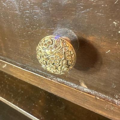 LOT 213: Vintage Smaller Marble Top Cabinet