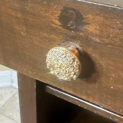 LOT 213: Vintage Smaller Marble Top Cabinet