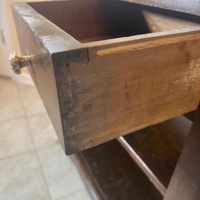 LOT 213: Vintage Smaller Marble Top Cabinet