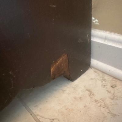 LOT 213: Vintage Smaller Marble Top Cabinet