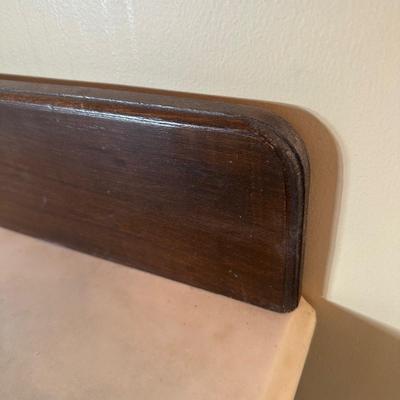 LOT 213: Vintage Smaller Marble Top Cabinet