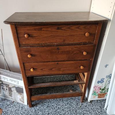 Solid Wood Chest with 3 drawers missing 2 Repurpose Project