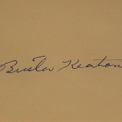 Buster Keaton signature slip 