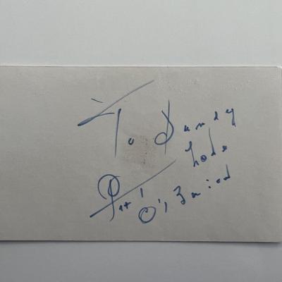 Pat O'Brien original signature 