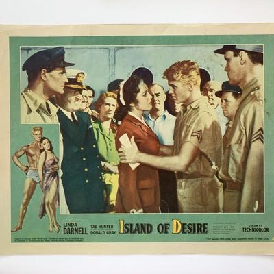 Island of Desire original 1952 vintage lobby card