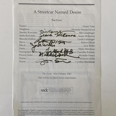 A Streetcar Named Desire cast signed program page