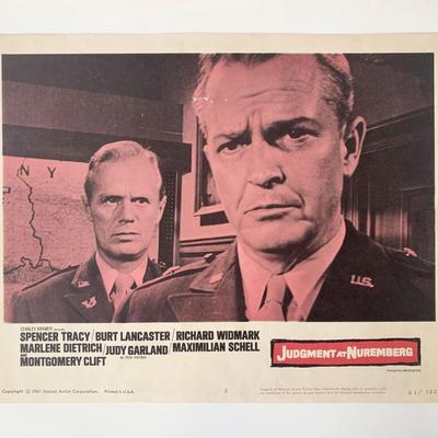 Judgment at Nuremberg original 1961 vintage lobby card