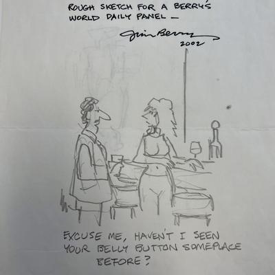 Jim Berry Original Cartoon Sketch
