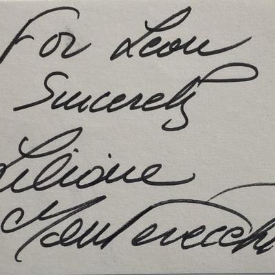 Liliane Montevecchi original signature 