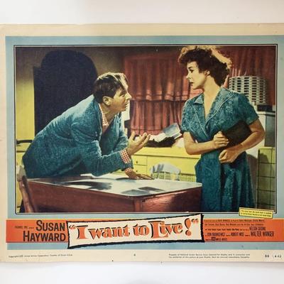 I Want to Live!  original 1958 vintage lobby card