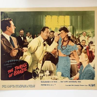 The Thrill of Brazil original 1946 vintage lobby card