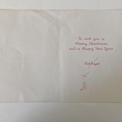 Dick Sargent signed holiday card 
