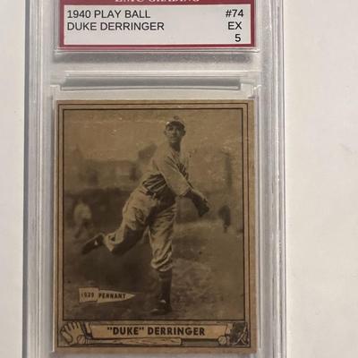 1940 Play Ball Duke Derringer baseball card