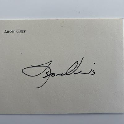 Leon Uris original signature