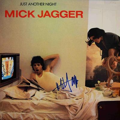 Mick Jagger signed Just Another Night album