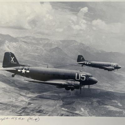 WWII pilot Arnold Cook signed photo