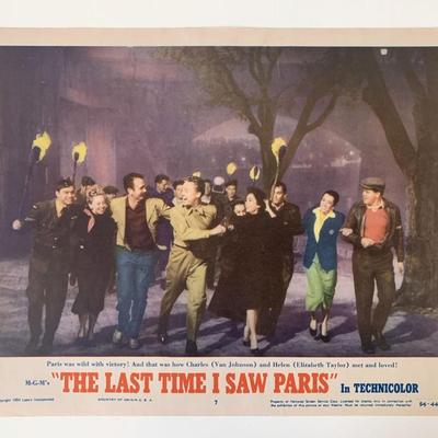 The Last Time I Saw Paris original 1954 vintage lobby card 