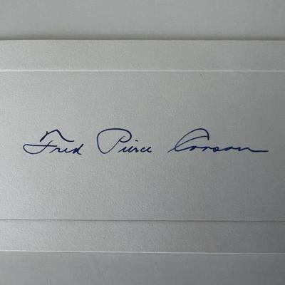 Bishop Fred Pierce Corson original signature 