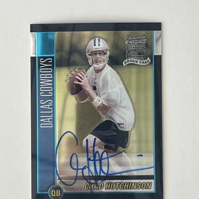 Dallas Cowboys Chad Hutchinson 2002 Topps #224 signed trading card