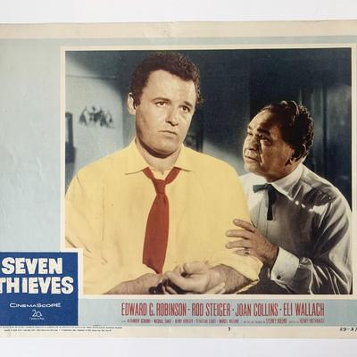 Seven Thieves original 1959 vintage lobby card