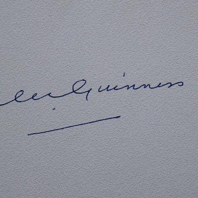 Star Wars Alec Guinness signature slip 
