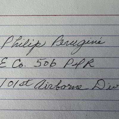 WWII Philip Perugini original signature 
