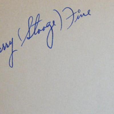 Larry Fine signature slip 