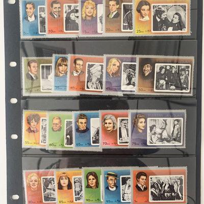 Old Hollywood Stars Stamp Set - Fujeira