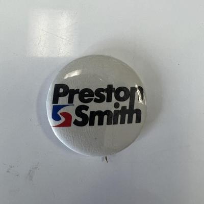 Preston Smith for Texas Governor campaign pin 