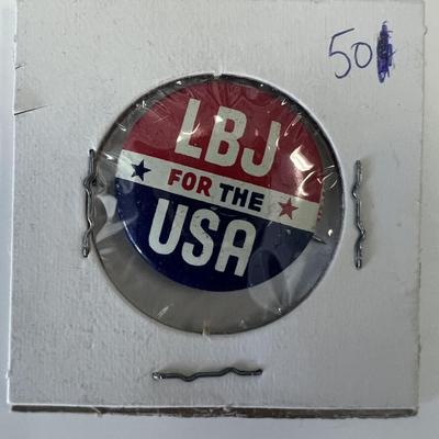 Lyndon B. Johnson Presidential campaign pin 