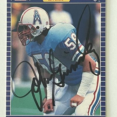 Houston Oilers John Grimsley 1989 NFL #144 signed trading card