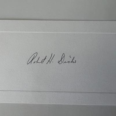 Physicist Robert H. Dicke original signature 