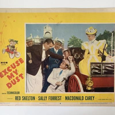 Excuse My Dust original 1951 vintage lobby card