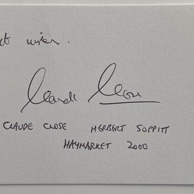 Claude Close original signature 