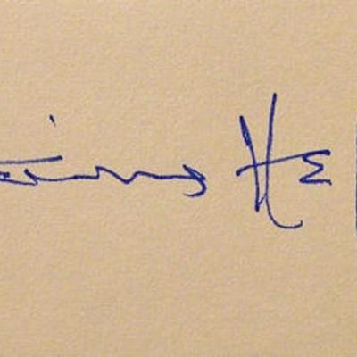 Katherine Hepburn signature slip 