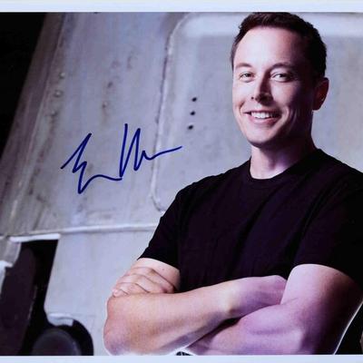 Elon Musk signed photo